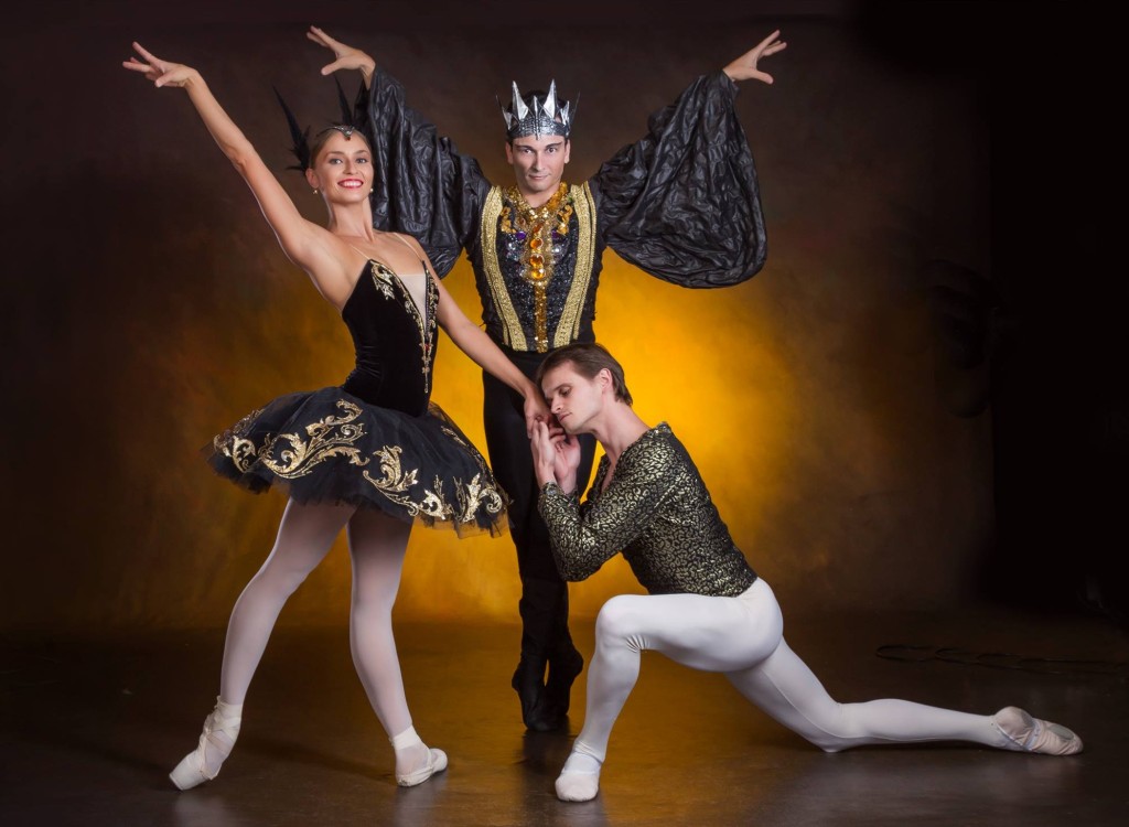 Andre Valladon plays the evil magician before the Black Swan and her prince. (Johnston Photography)