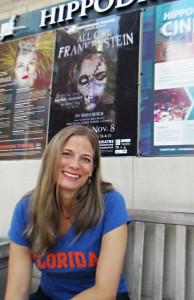 Candace Cliftin front of the Hippodrome before a recent rehearsal.