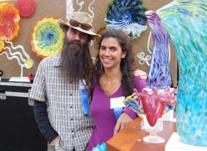 Gainesville glass artists Sky Campbell and Sarah Hinds.