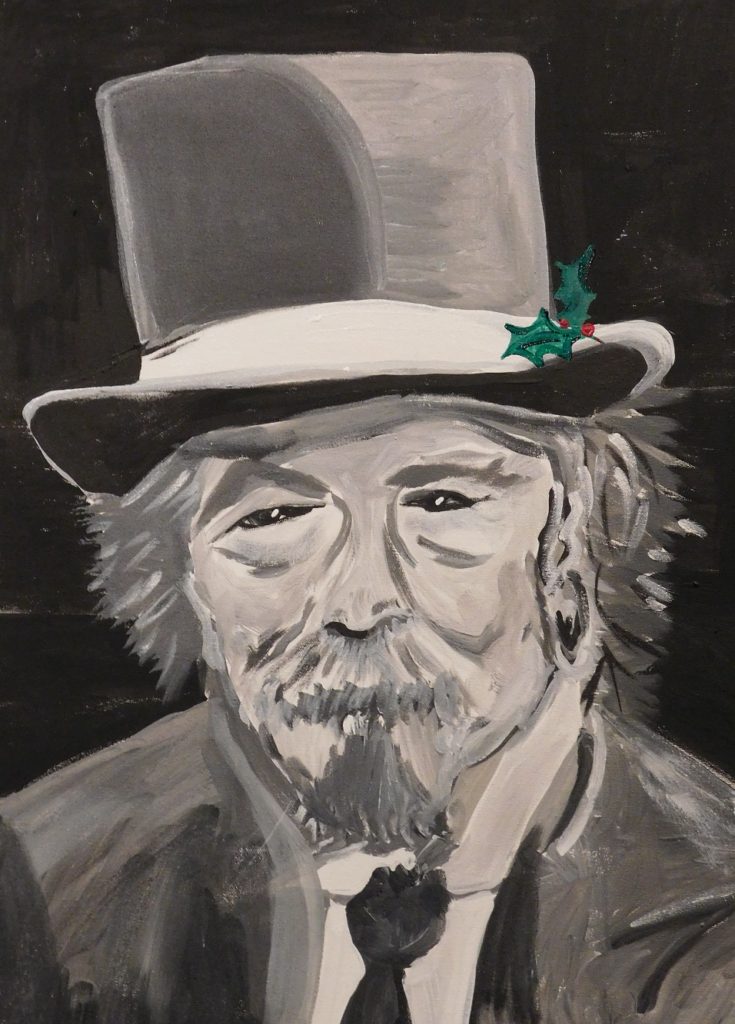 Rusty Salling as Scrooge, painted by Sara Morsey.