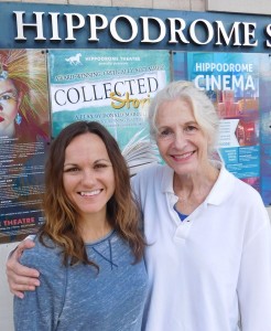 Juliana Davis, left, and Sara Morsey in front of the Hippodrome.