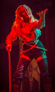 Sara Morsey as Hunchback in All Girl Frankenstein.
