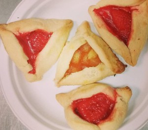 Hamantashen baked for Purim.