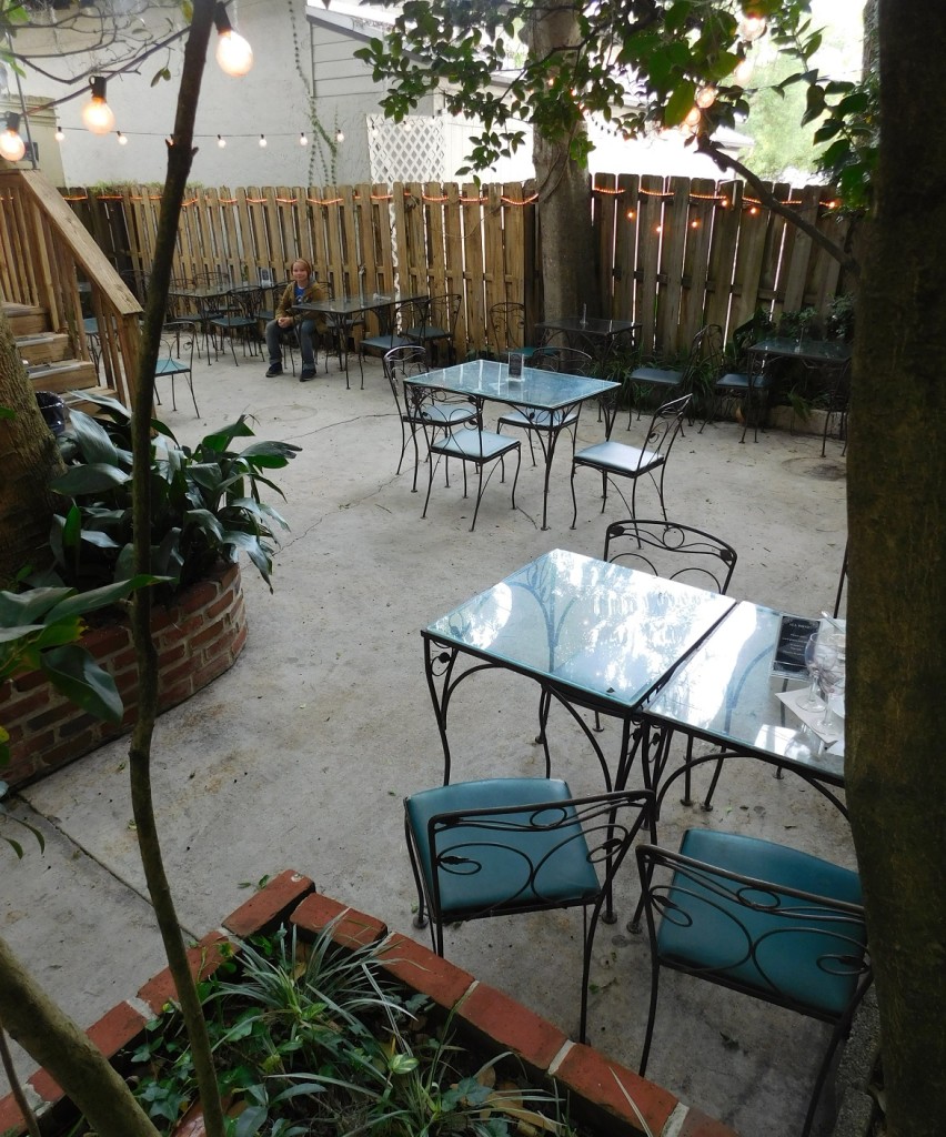 The back patio at Downtown Wine Cheese might include live jazz at some point.