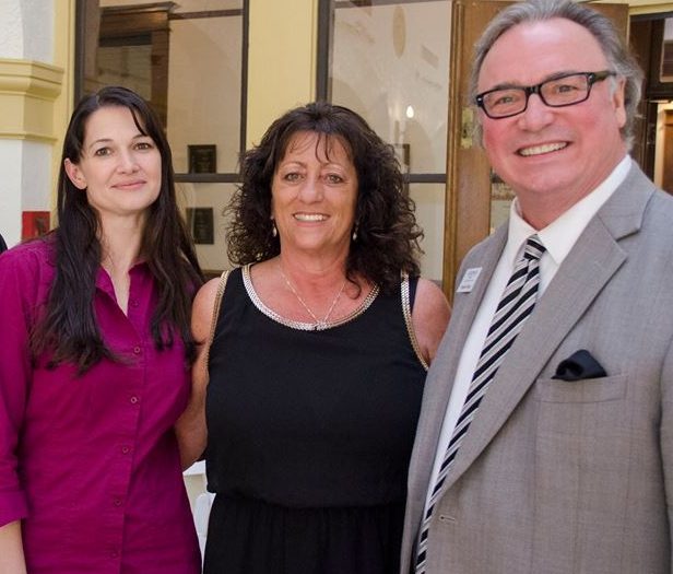 Sunny Andrei, left, with Linda Piper and Russell Etling at Piper