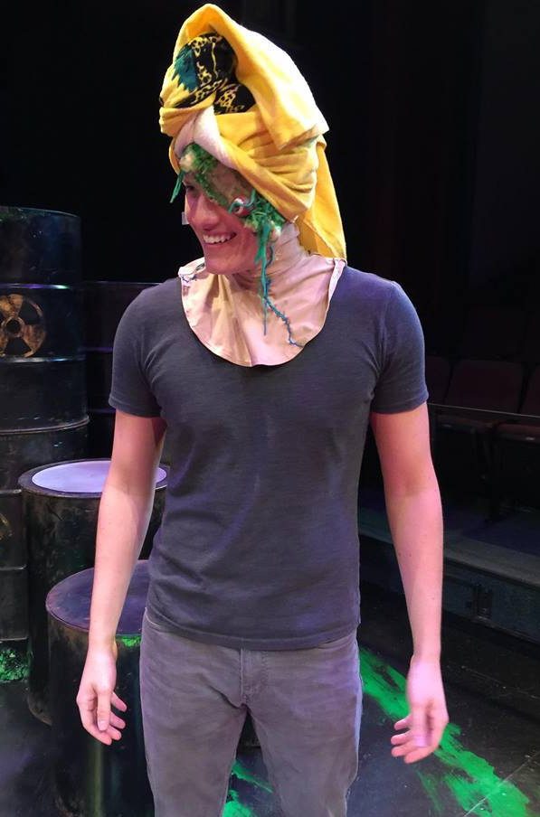 James Gish hamming it up during a rehearsal for The Toxic Avenger. Hippodrome photo)