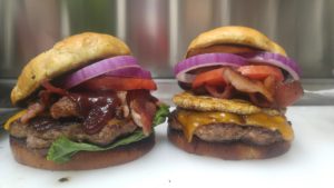 Two burgers from Gator Baked