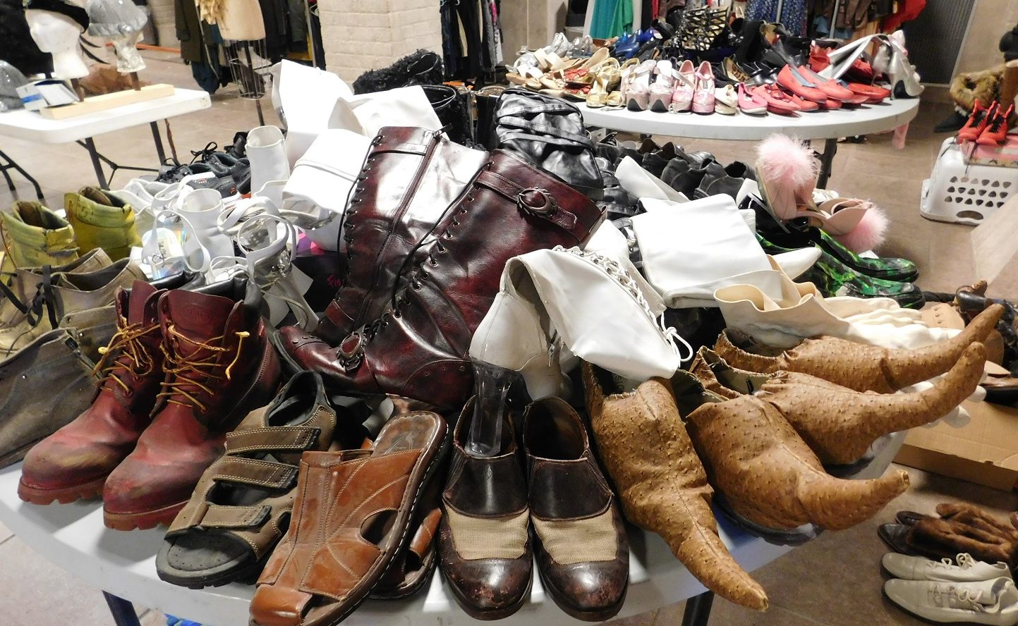 Shoes in all sizes and shapes will be for sale during the Hipp Costume Extravaganza. Photo by Gainesville downtown)