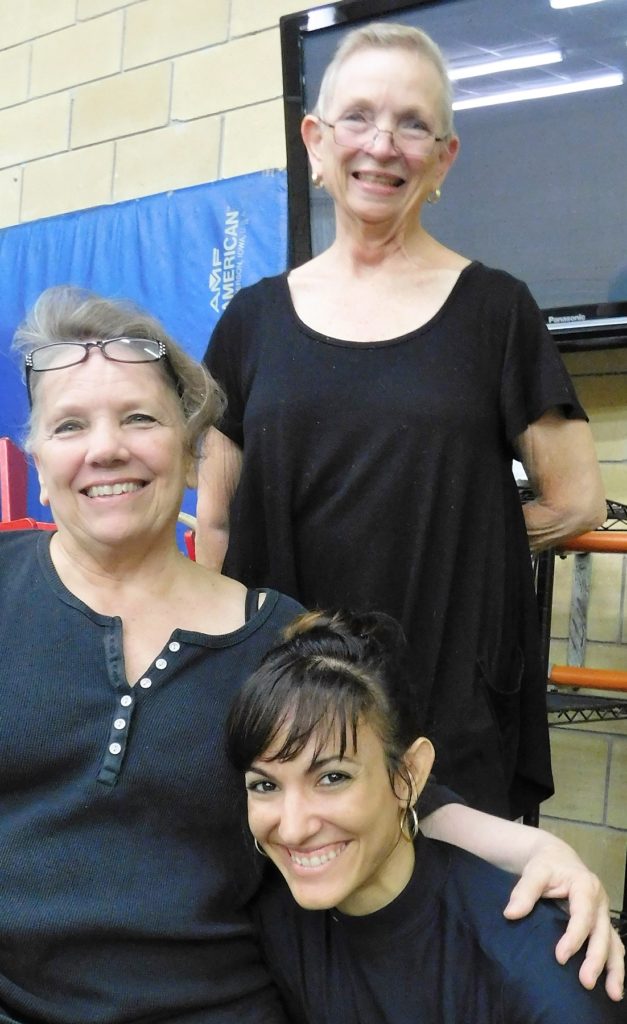 Kim Tuttle, left, Judy Skinner and principal dancer Jessie Dominguez.